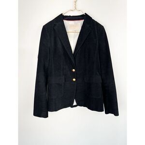 Banana Republic Single Breasted Women’s Size 8 Black Elbow Patch Blazer Preppy
